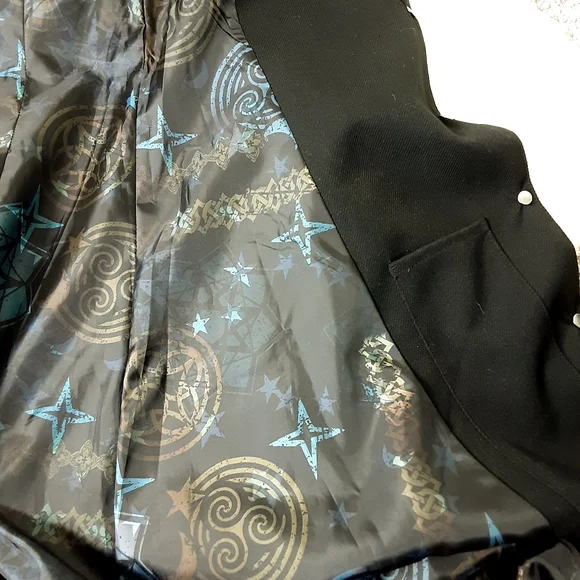 Harry Potter Hot Topic Deadly Hallows Black Button Up Jacket Size XS~No Hood - Picture 10 of 13